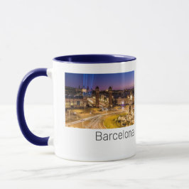 Taza Barcelona Plaza de España Cataluña España Sunset