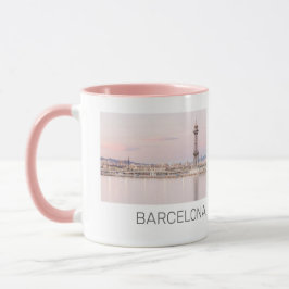 Taza Barcelona Skyline Sunset Cataluña España