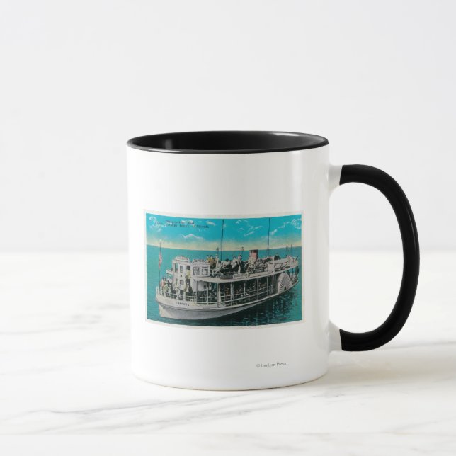 Taza Barco con fondo de cristal en Avalon, isla Catalin (Derecha)