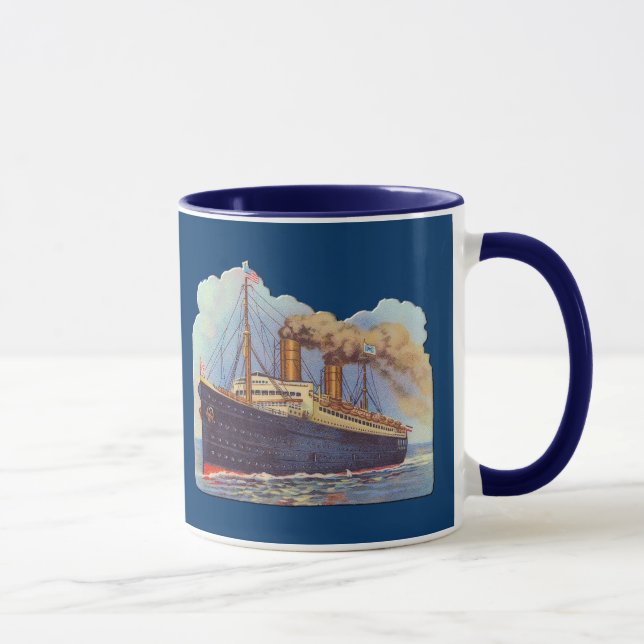 Taza Barco de línea de vapor de agua marina (Derecha)