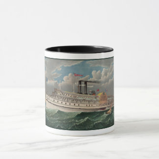 Taza Barco de vapor de rueda de paletas grande del viaj