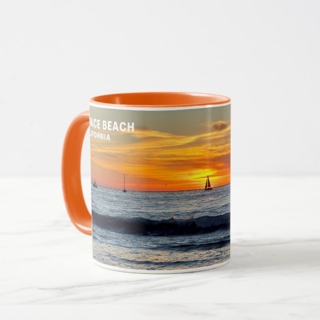 Taza Barco de vela en Sunset - Venice Beach, CA Mug (Anverso izquierdo)