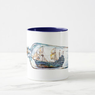 Taza Barco en una botella