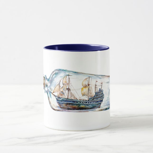 Taza Barco en una botella (Centro)