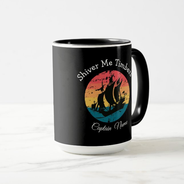 Taza Barco Fiesta pirata de atardecer (Anverso derecho)