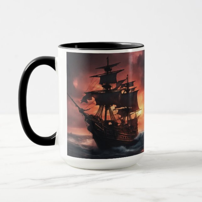 Taza Barco pirata de tormenta - 3 - (Izquierda)