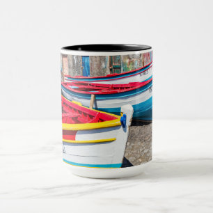 Taza Barcos de pesca de colores, Cabo Verde