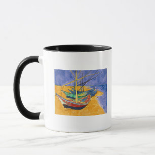 Taza Barcos de pesca de Vincent van Gogh el en la