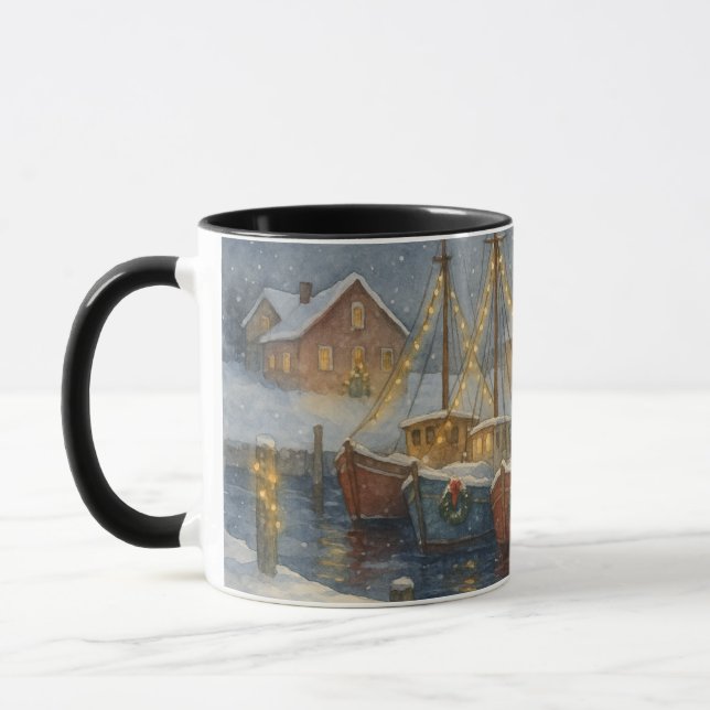 Taza Barcos de Pesca en el Puerto Navidad (Izquierda)