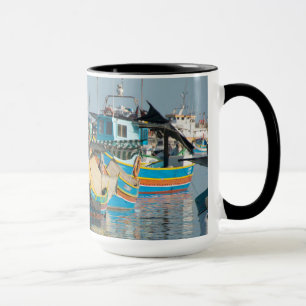 Taza Barcos de pesca malteses el   Marsaxlokk en Malta