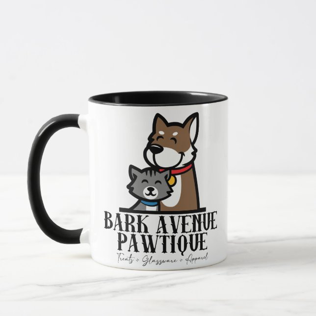 Taza BARK AVENUE PAWTIQUE - logo 3 (Izquierda)