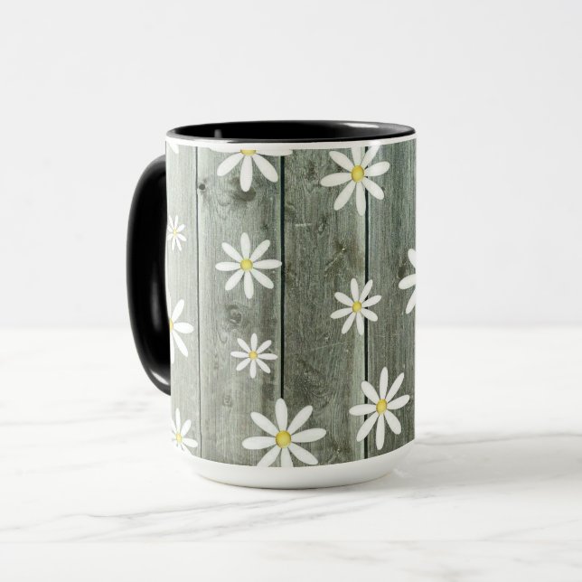 Taza Barn Board Daisy Flower (Anverso izquierdo)