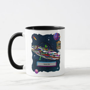Taza barra de bebidas alienígenas del espacio