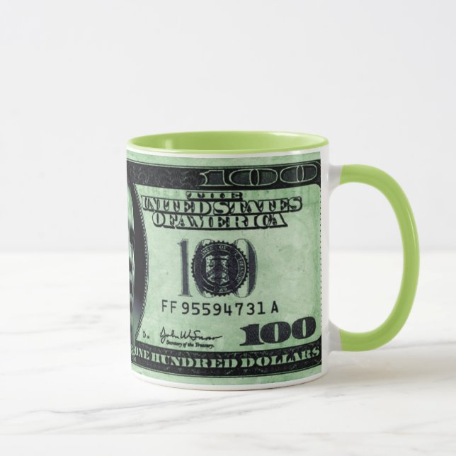 Taza Barrack Obama 100 dólares Bill Mug (Derecha)