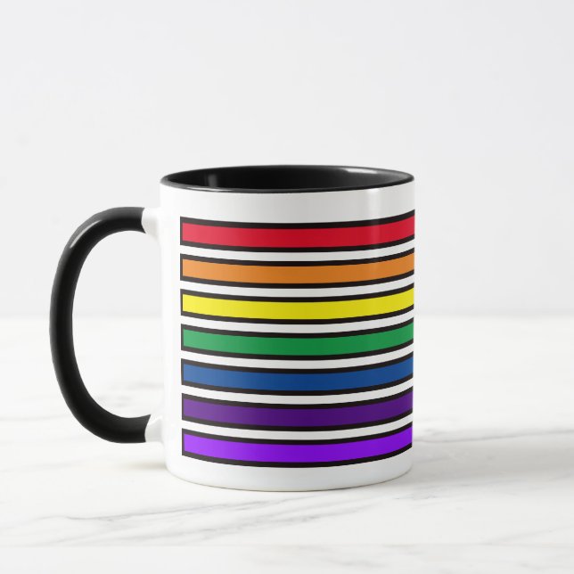 Taza - Barras de colores arcoíris (Izquierda)
