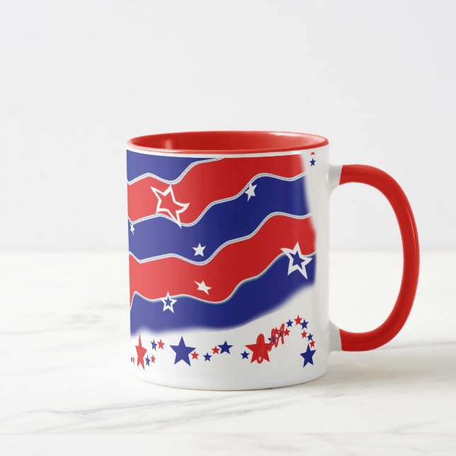Taza Barras y estrellas cones monograma (Derecha)