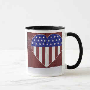 Taza Barras y estrellas en forma de corazón
