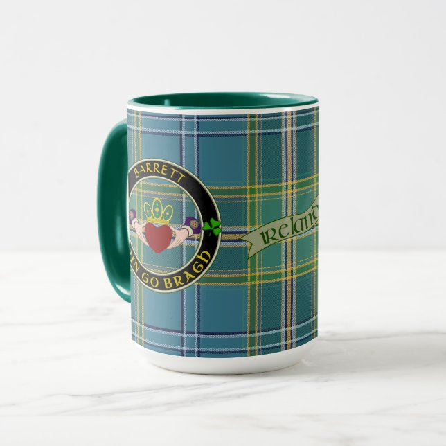 Taza Barrett Irish Claddagh Personalizado (Anverso izquierdo)