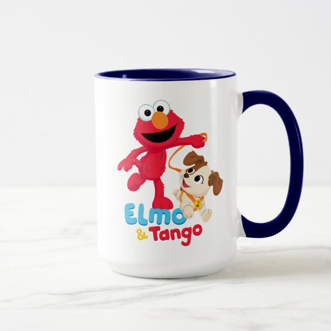 Taza Barrio Sésamo | Ejecución de Elmo y Tango (Derecha)