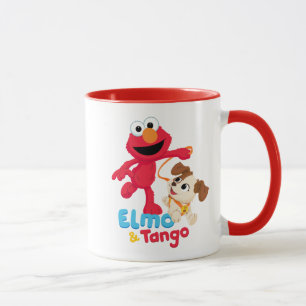 Taza Barrio Sésamo Ejecución de Elmo y Tango
