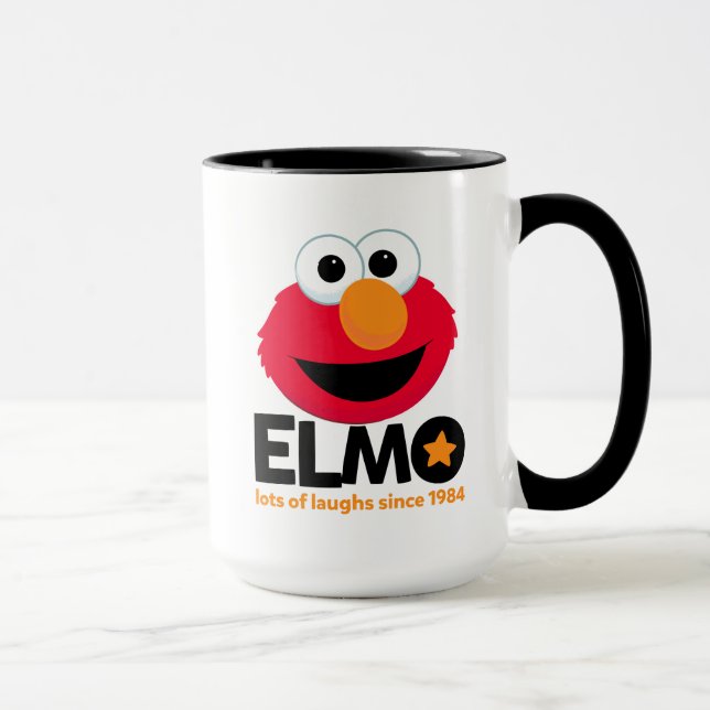 Taza Barrio Sésamo | Elmo Lots of Laughs Desde 1984 (Derecha)