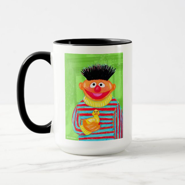 Taza Barrio Sésamo | Ernie con duckie de caucho (Izquierda)