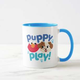 Taza Barrio Sésamo Jugar con pipa a Elmo y Tango