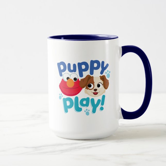 Taza Barrio Sésamo | Jugar con pipa a Elmo y Tango (Derecha)