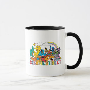 Taza Barrio Sésamo   Ola arcoiris