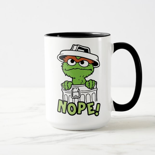 Taza Barrio Sésamo | Oscar al Grouch Nope! (Derecha)