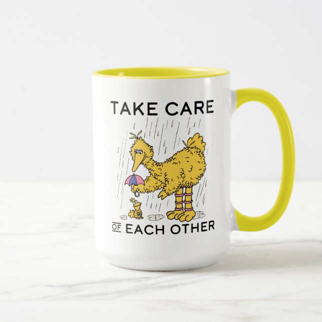 Taza Barrio Sésamo | Pájaros grandes se cuidan mutuamen (Derecha)