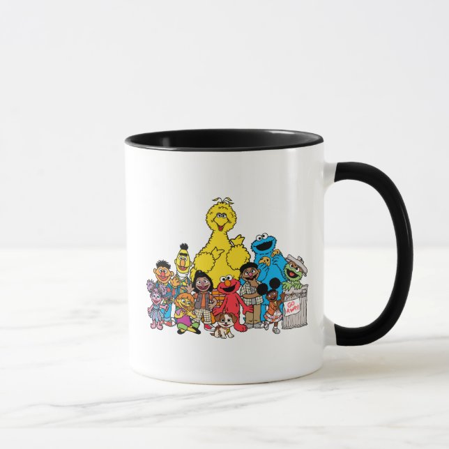 Taza Barrio Sésamo | Pals de Sésamo colgando (Derecha)
