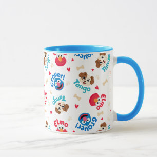 Taza Barrio Sésamo   Patrón Tango, Elmo y Grover
