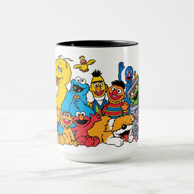 Taza Barrio Sésamo | Retrato de grupo Sesame Pals (Centro)