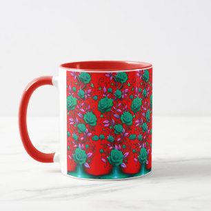 Taza barro combinado, tazón de diseño digital 3D, perfe