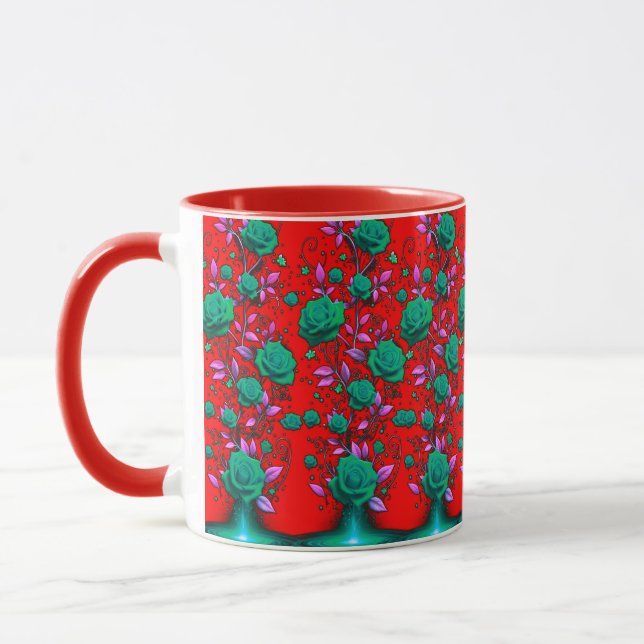 Taza barro combinado, tazón de diseño digital 3D, perfe (Izquierda)