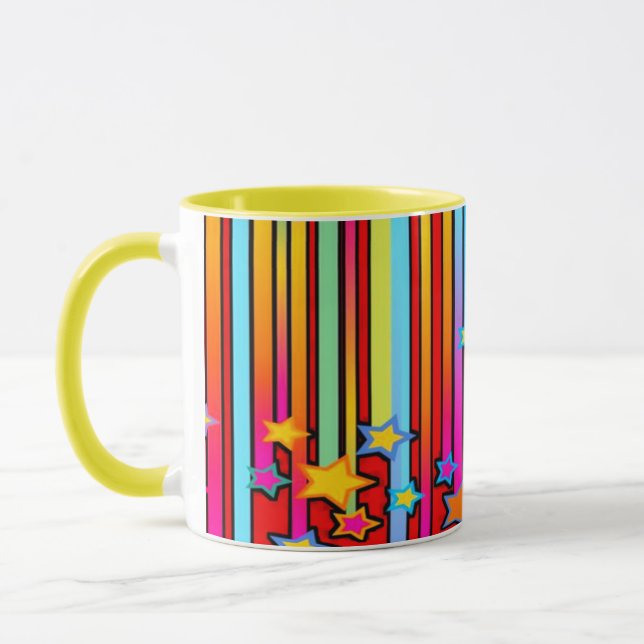 Taza barro combinado, tazón de diseño digital 3D, perfe (Izquierda)