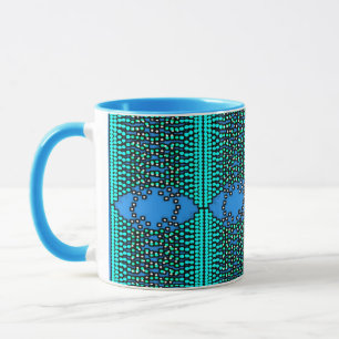 Taza barro combinado, tazón de diseño digital 3D, perfe