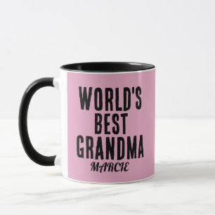 TAZA BARRO DE CAFÉ DE ROSA PERSONALIZADO GRANDMA