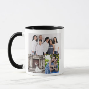 Taza BARRO DE CAFÉ PERSONALIZADO DE collage de fotos