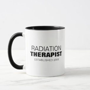 TAZA BARRO DE TERAPISTA DE RADIACIÓN NEGRITA