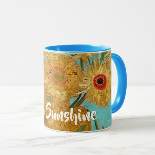 Taza Base con doce girasoles de Vincent Van Gogh (Anverso derecho)