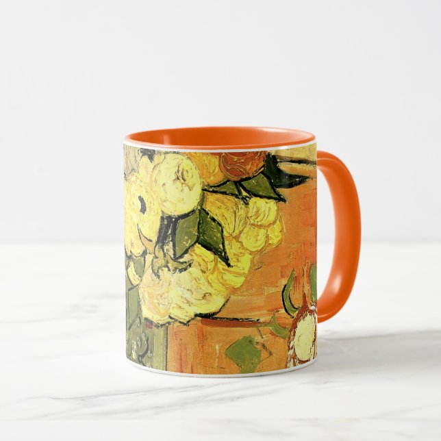 Taza Base japonesa, Rosas, anémonas de Vincent van Gogh (Anverso derecho)