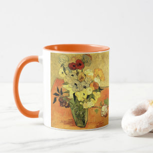 Taza Base japonesa, Rosas, anémonas de Vincent van Gogh