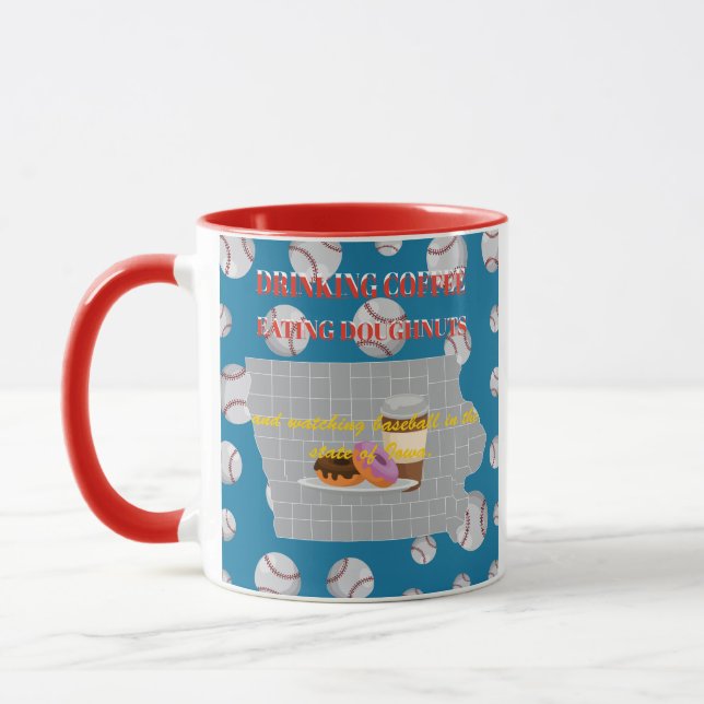 Taza Baseball, coffee and donuts in the state of Iowa (Izquierda)