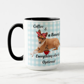 Taza Basenji y mamá de perro de café 