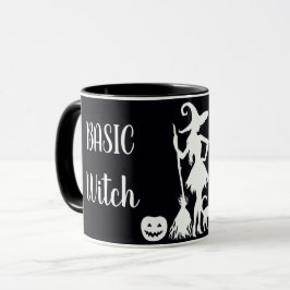 Taza BASIC personalizado BRUJA con Gato Regalo Divertid