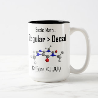 Taza básica del cafeína de la matemáticas