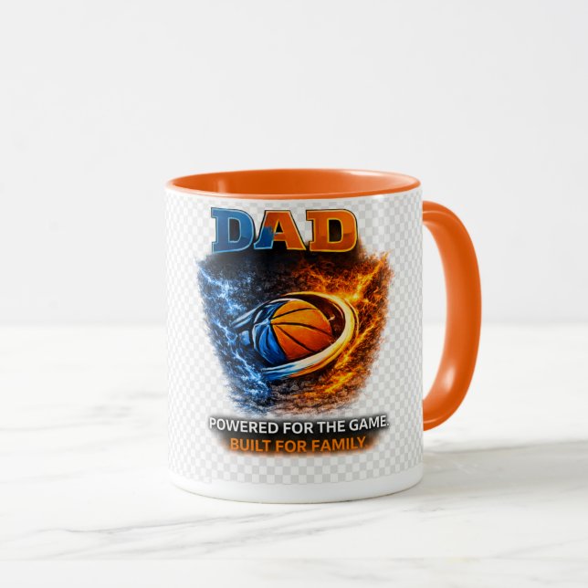 Taza Basketball Dad Mug – Charged for the Game, Driven  (Anverso derecho)