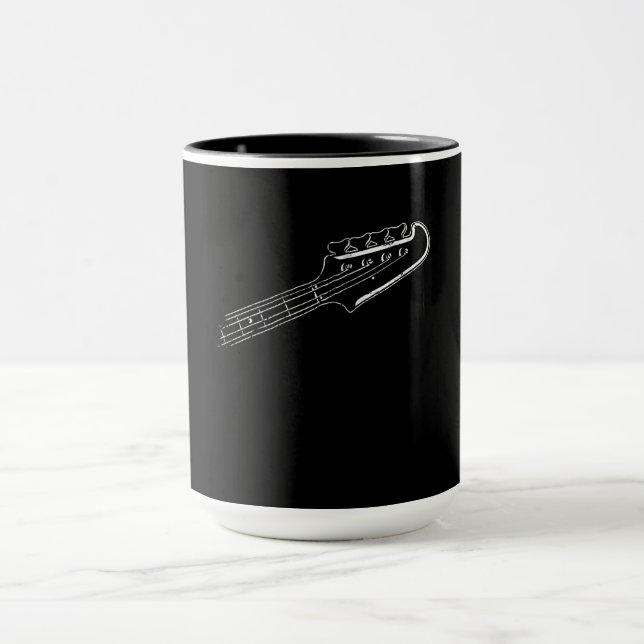 Taza Bass Player Bass Guitar Musical Design (Centro)